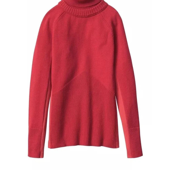 ✨2/$20 *Altered* Athleta Mesa Hybrid Sweater Wool Blend Radiant Red Small H12450 - Picture 11 of 13
